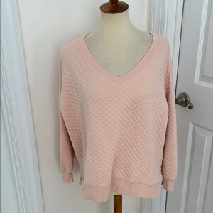 Workshop Republic Clothing V Neck Quilted Sweatshirt